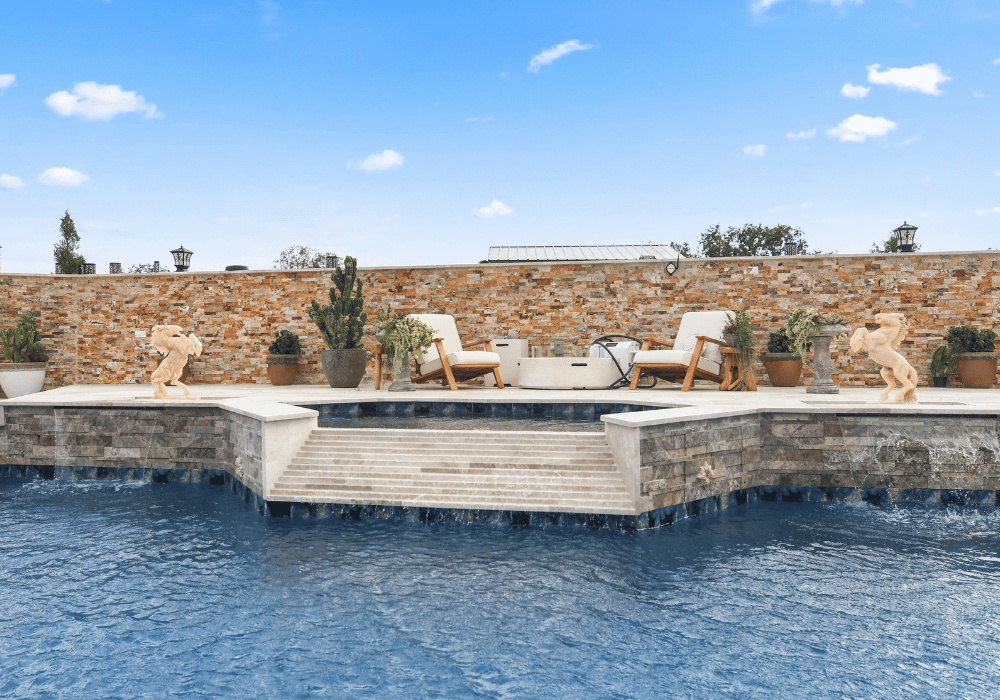 Pool deck paver installation project